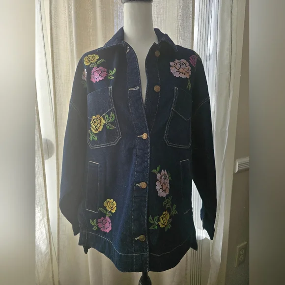 NWOT WTF Madison City Embroidered Jacket By Free People - Picture 2 of 8